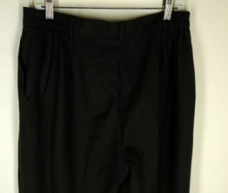  Dark Espresso Brown 100% Wool Lined Pants Dress Slacks