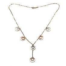 maj 10k gold tricolor circle drop lariat necklace $ 159 95