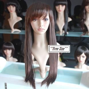 2012 New Fashion Sexy Long Girls Hairpieces Wig 100 Japan Top Quality