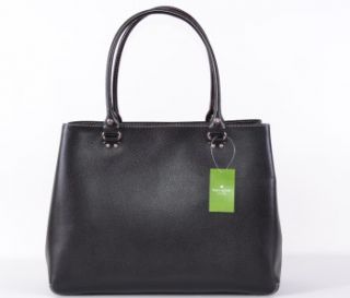 Kate Spade XL Fallon Wellesley Black Leather Business Purse Bag Tote