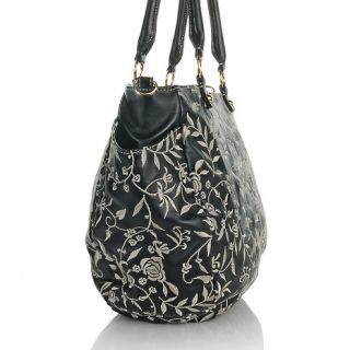 American Glamour Badgley Mischka Embroidered Tote