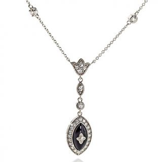 166 474 xavier 7ct marquise black onyx drop necklace rating 3 $ 39 96