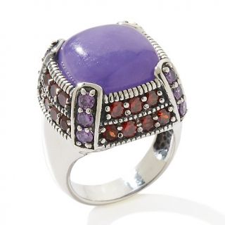 167 069 jade of yesteryear purple jade and cz sterling silver ring