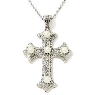 165 210 stately steel stately steel cultured freshwater pearl cross