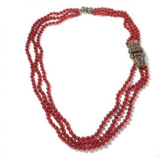 165 613 heidi daus guiltless glamour 3 row beaded necklace note