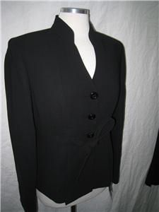 Evan Picone Pant Suit NWT Size18 Black Fully Lined $200