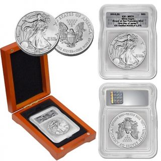 169 409 coin collector 2012 icg ms70 fdoi le s mint silver eagle