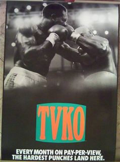 Evander HOLYFIELD vs George FOREMAN TVKO Fight Poster (1991) Free