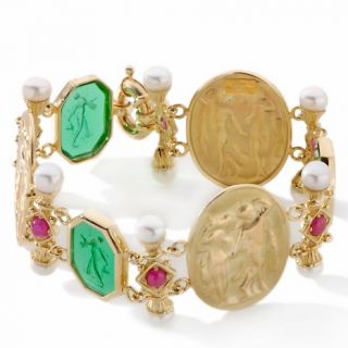 176 162 tagliamonte tagliamonte green venetian cameo 14k bracelet