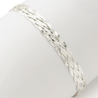 163 538 italian silver la dea bendata 6 strand braided herringbone