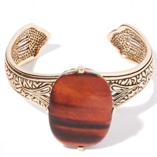 Studio Barse Tigers Eye Bronze Cuff Bracelet