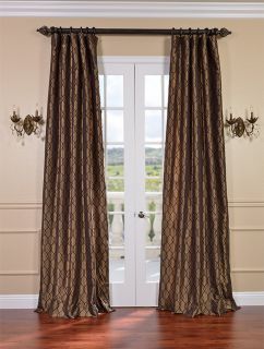 Meridian Chocolate Bronze Faux Silk Curtains Drapes