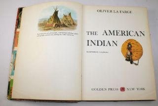  Hardcover Book Oliver La Farge de Luxe Golden Book Vtg 1966