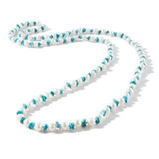 171 182 sally c treasures cultured freshwater pearl and turquoise chip