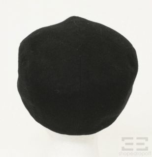 Eugenia Kim Black Wool Short Brim Hat