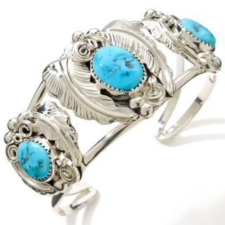 Chaco Canyon Southwest Sleeping Beauty Turquoise Sterling Silver Cuff
