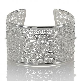 179 019 isharya 925 sterling silver filigree cuff bracelet rating be