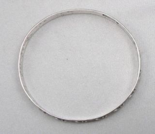 Vintage Danecraft Felch Co Leaf Scroll Sterling Silver Bangle Bracelet