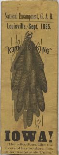1895 Louisville Natl Encampment Korn Is King Iowa