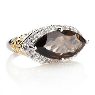 199 188 victoria wieck 5 23ct smoky quartz and white topaz filigree