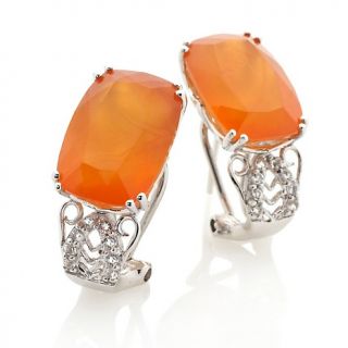 188 189 opulent opaques orange chalcedony and white topaz sterling