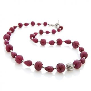194 439 red corundum sterling silver 18 beaded necklace rating 2 $ 119