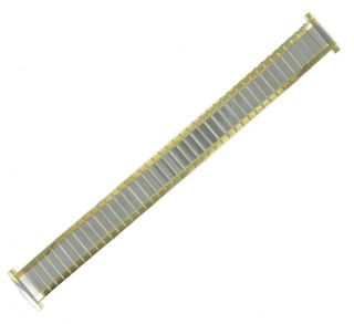 16 21mm Mens Two Tone Gold GP Expansion Watch Band Reg Speidel
