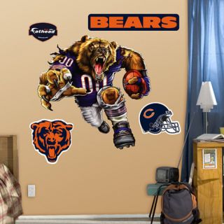 FATHEAD OFFICIAL CHICAGO BEARS BRUISER BEAR GIANT WALL DECAL NFL
