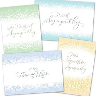 Expressions of Sympathy Boxed Cards Box of 12 3 Each of 4 Designs KJV