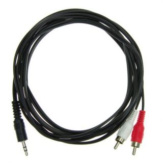  to 2 RCA Male Audio Extension Cable 1 8 Stereo Jack Dual RCA
