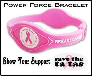  Pink Ribbon Power Force Silicone Energy Balance Bracelet USA