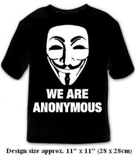 We Are Anonymous Tshirt T Shirt 4chan B Guy Fawkes