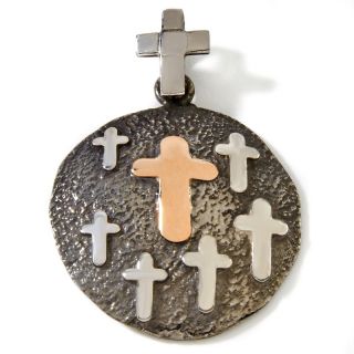 142 210 michael anthony jewelry sterling silver and 10k faith pendant