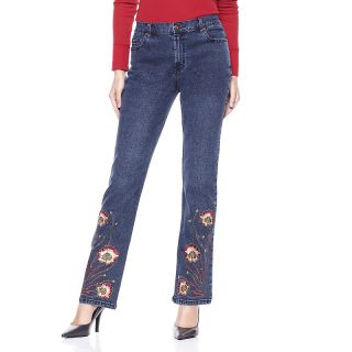 212 614 diane gilman dg2 embroidered autumn flower boot cut jeans