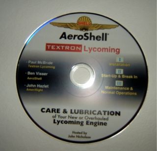 Aeroshell Textron Care Lubrication Of lycoming Engine Maintenance