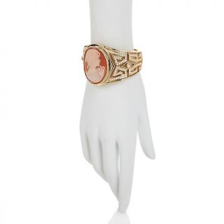 Jewelry Bracelets Cuff Amedeo NYC® Cameo Art Deco Style Goldtone