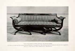  Double Xstool Couch Sofa London England Furniture Pillow Regency Art
