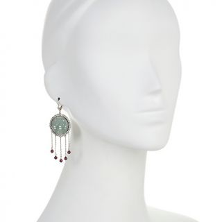 204 397 jade of yesteryear jade garnet and cz sterling silver double