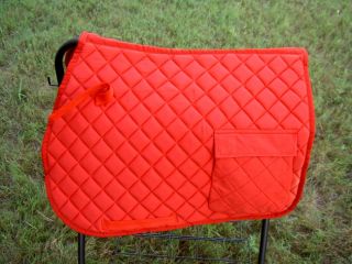 Horse Quilted English Saddle Pad Tack Show Red 482