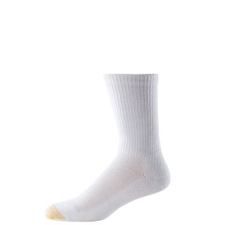 Gold Toe Mens Socks Cushion Tec Acrylic Crew White 3 Pairs