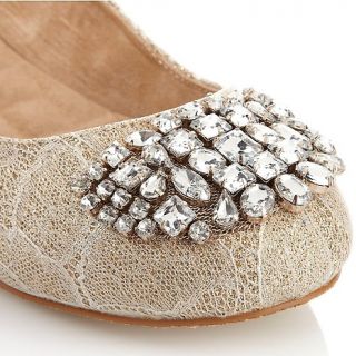 Shoes Flats Ballet Joan Boyce Glitter and Lace Ballet Flat