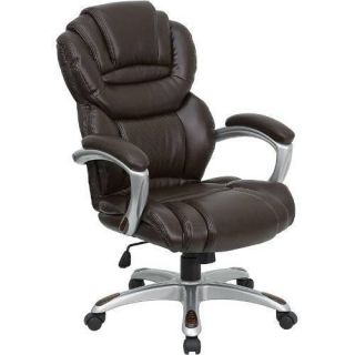Flash Furniture Brown Leather Executive Office Chair with Leather