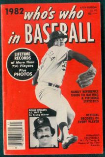 1982 Whos Who in Baseball Fernando Valenzuela Magazine