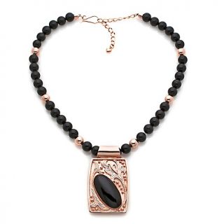 233 440 mine finds by jay king black tourmaline copper pendant and