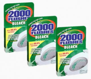Pack 2000 Flushes Automatic Toilet Bowl Cleaner Bleach 3 5 oz Ea