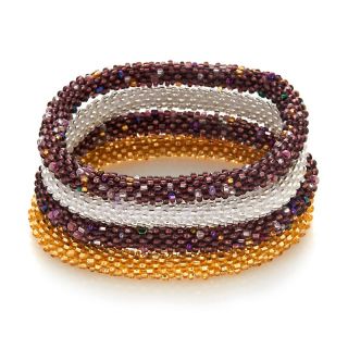 217 403 himalayan gems himalayan gems set of 4 potay beaded bracelets