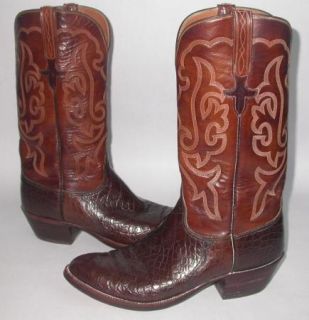 Vintage Lucchese Exotic Alligator Belly Cowboy Western Boots 10 E Mint