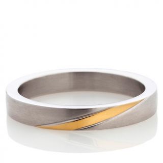 210 776 stainless steel two tone yellow ip 4mm satin and high polish