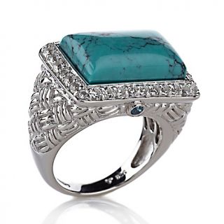 Jewelry Rings Gemstone Victoria Wieck East/West Turquoise and Gem