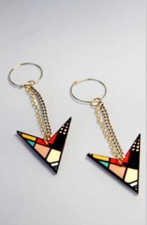 Miss Wax Jewelry The charged up tribal drop earrings